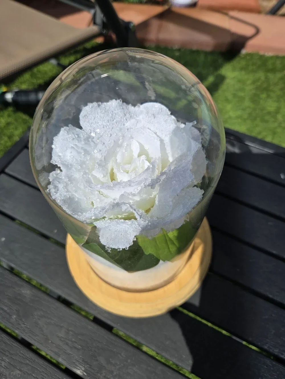 MYSTIC ROSE hand made Crystalized Rose In glass dome Buy Now